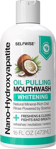 Nano-Hydroxyapatite Oil Pulling Mouthwash - Coconut Mint, 16oz - Natural & Enamel Care