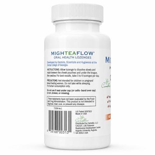 Natural Dry Mouth Lozenges with Xylitol and Green Tea - 90 Count