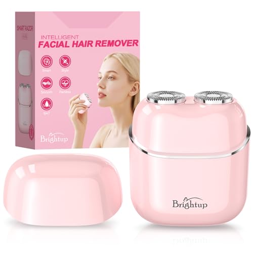 Facial Hair Removal for Women - Painless Electric Face Shaver for Peach Fuzz & Sensitive Skin, USB-C Rechargeable Hair Remover for Upper Lip & Chin,IPX7 Mini Portable for Smooth Skin at Home & Travel