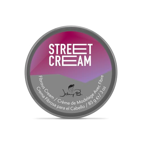 Johnny B. Street Hair Cream 3 oz - Matte Finish, Volumizing Pliable Hair Styling Cream (Pack of 1)