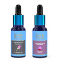 Blue Nectar Kumkumadi Tailam Face Oil for Glowing Skin (0.33 Fl Oz, 26 herbs) along with Bakuchiol Anti Aging Serum for Fine Lines, (1 Fl Oz)