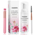 Eyelash Extension Cleanser 60ml +Mascara Wand+ Brush Eyelid Foaming Cleanser,Eyelash Wash and Lash Bath for Extensions,Paraben & Sulfate Free,Makeup Remover,Salon and Home use£¨60ml/2fl.oz£©