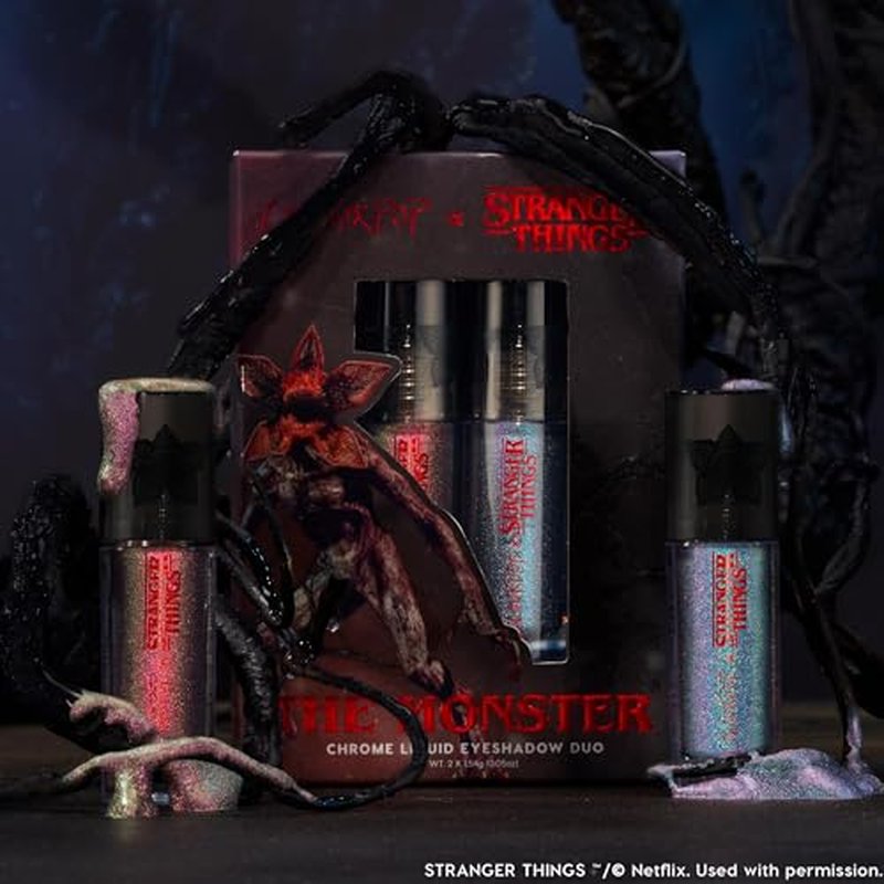 ColourPop x Stranger Things Chrome Liquid Eyeshadow Duo - Color-Shifting Chrome Eyeshadow with Long-Lasting & Ultra-Pigmented Formula - The Monster (2 Count)