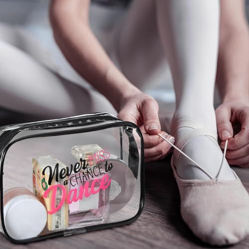 Abbylike 12 Pcs 7 x 4.7 x 2.4'' Dance Makeup Bags Gifts for Dancers Team Christmas Makeup Bags PVC Clear Cheer Case Toiletry Zipper Pouch for Women Christmas Xmas