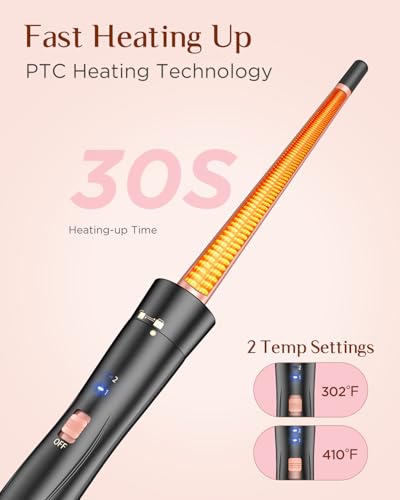 Kinked 5-in-1 Rose Gold Hair Styling Set with Flat Iron and Curling Wands