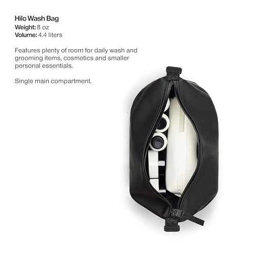 Waterproof Toiletry Bag for Travel - Rains Weekend Wash Bag in Black