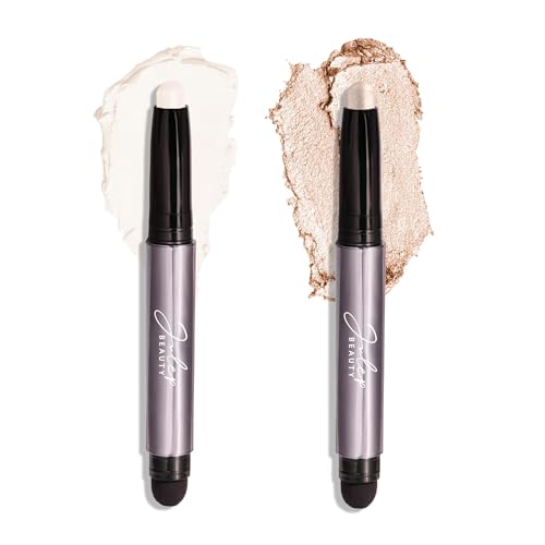 Julep Eyeshadow Stick Duo - Pearl Shimmer & Matte Snowfall, Waterproof Crème-to-Powder