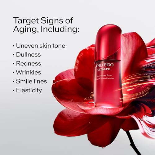 Shiseido Skin Care Set with Serum, Day & Eye Creams - Anti-Aging & SPF 23