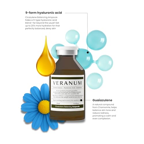 Cicazulene Balancing Ampoule ? Blue Tansy & Centella EV Serum for Redness Relief | MicroFusion 2X Absorption System | Oil Control + Peptide Hydration for Sensitive, Balanced Skin (1.2 fl oz)