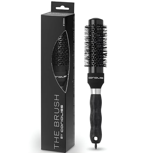 Hair Roller Brush for Women - 33mm Ceramic Tourmaline Styling Tool - Short Hair & Precise Styling