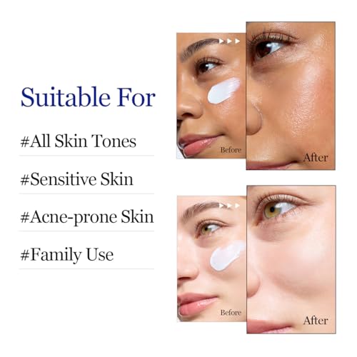 SPF 45 Sunscreen 2-Pack - Hydrating UV Lock Facial Sunblock with No White Cast - Lightweight, Sensitive Skin Safe, SPF 45 Broad Spectrum - Sunscreen 2Pack