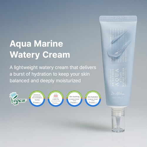 Deep Hydration Skin Care Set with Aqua Marine Cream & Serum - Korean Vegan Skincare Duo