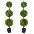 Artificial Topiary Balls Set of 2 Outdoor Garden Decorations - 46.6 Inches