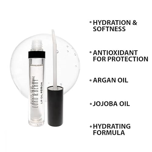 Lip Oil Treatment - Hydrating & Nourishing Clear Lip Moisturizer 0.24 oz