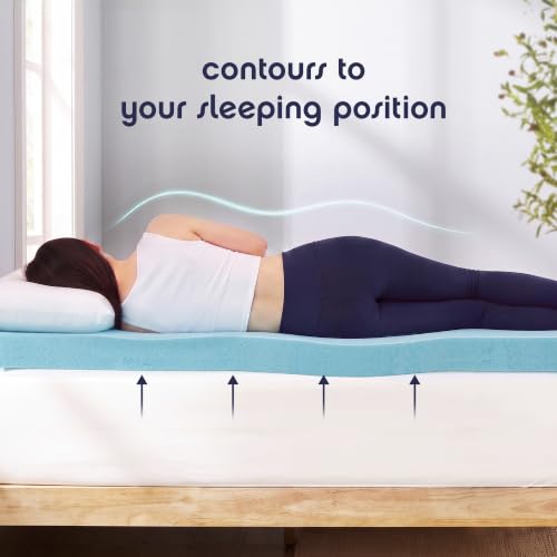 Full 4-Inch Ventilated Gel Memory Foam Mattress Topper – Cooling CertiPUR-US