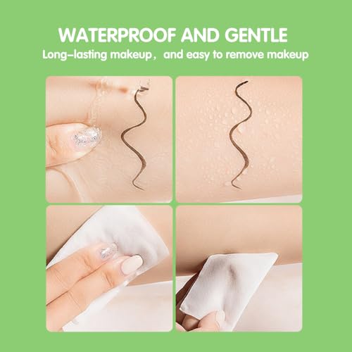 Gel Eyeliner Eyebrow Powder, Waterproof Smudgeproof Long Lasting Makeup Eyeliner Gel with Brush Mirror, Pack of 1 (Black)