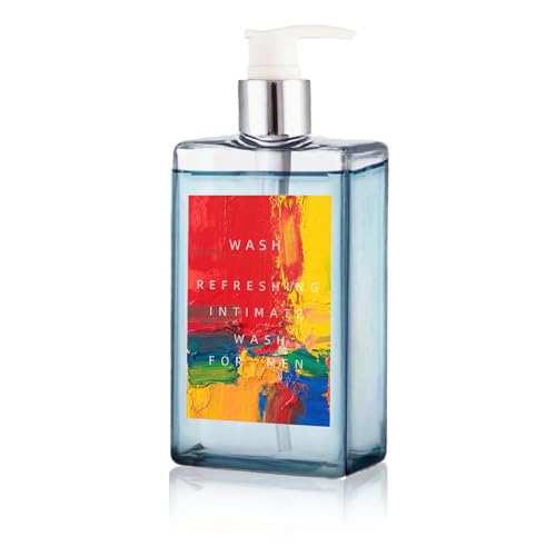 Blue Perfume Scent Refresh Men¡¯s Intimate Wash | pH Balanced Plant-Based Formula, Refreshing & Hydrating Gentle Body Wash for Sensitive Skin, Long-Lasting Freshness (1)