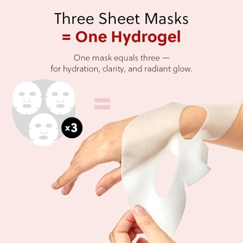 Collagen Deep Absorbing Hydrogel Mask, Korean Collagen Hydrogel Mask, Overnight Face Mask, Hydrating, Glass skin, Rejuvenation, Korean Skincare, 34g x 5ea