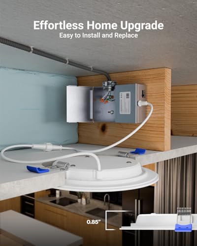 6 Inch Canless LED Recessed Light - Ultra-Slim Dimmable Ceiling Downlight