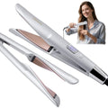 Hatteker 2-in-1 Hair Straightener Curling Iron Flat Iron - Silver
