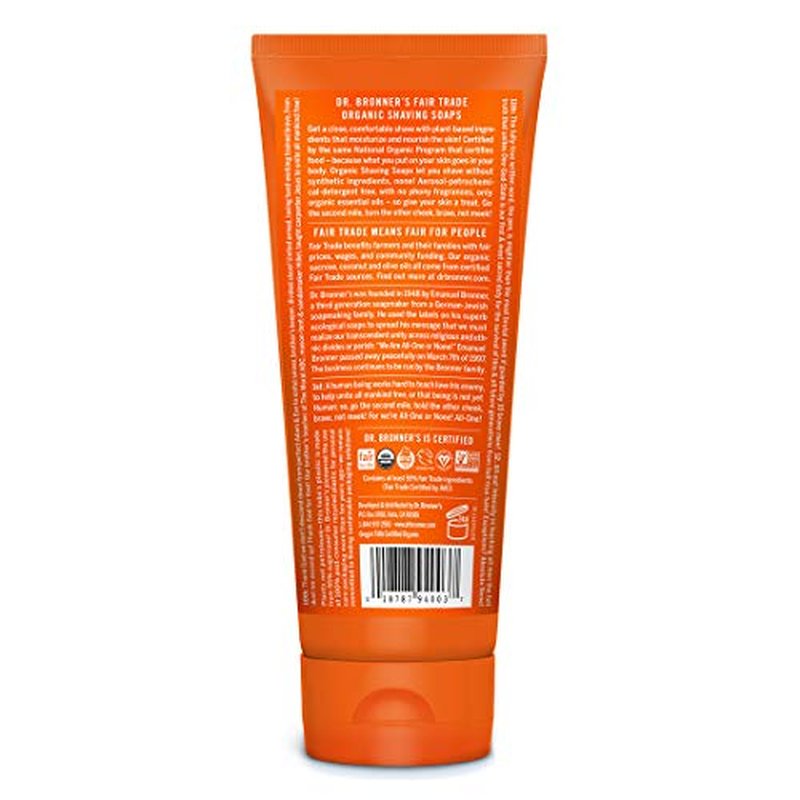 Dr. Bronner's - Organic Shaving Soap (Tea Tree, 7 Ounce) - Certified Organic, Sugar and Shikakai Powder, Soothes and Moisturizes for Close Comfortable Shave, Use on Face, Underarms and Legs