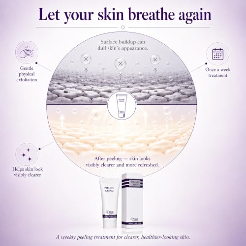 Dinur Cosmetics Exfoliating Peeling Cream 2.5 oz - Gentle Dead Cell Removal, Clearer Skin - Pack of 1