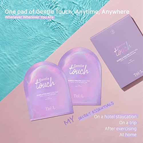 Gentle Touch Bubble Peeling Body Pad Set - Exfoliating Mitts for Body, 5 Pads