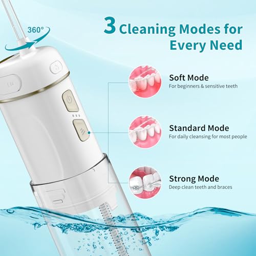 Portable Cordless Water Flosser - Travel Mini Oral Irrigator 2 Pack