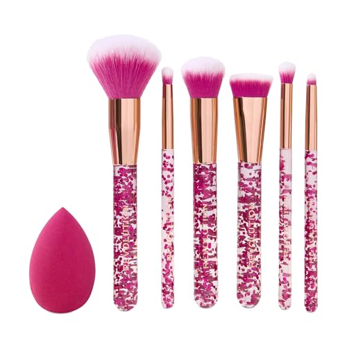 Revolution Full Look Makeup Brush Gift Set, 7-Piece Eye, Face & Cheek Collection with Blending Sponge, Vegan & Cruelty-Free