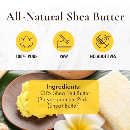 Raw Unrefined Yellow Shea Butter 24 oz for Skin Hair Moisturizer