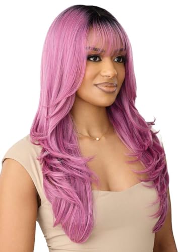 Outre Lace Front Wig Castine DR Lilac Pink - HD Transparent Lace, Soft Baby Hairs