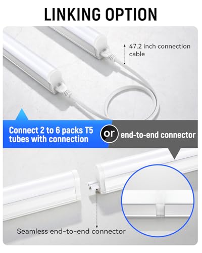 SUNLINKCO 8 Pack 6500K 4FT LED Shop Lights 20W 2300lm Garage & Workshop Lighting