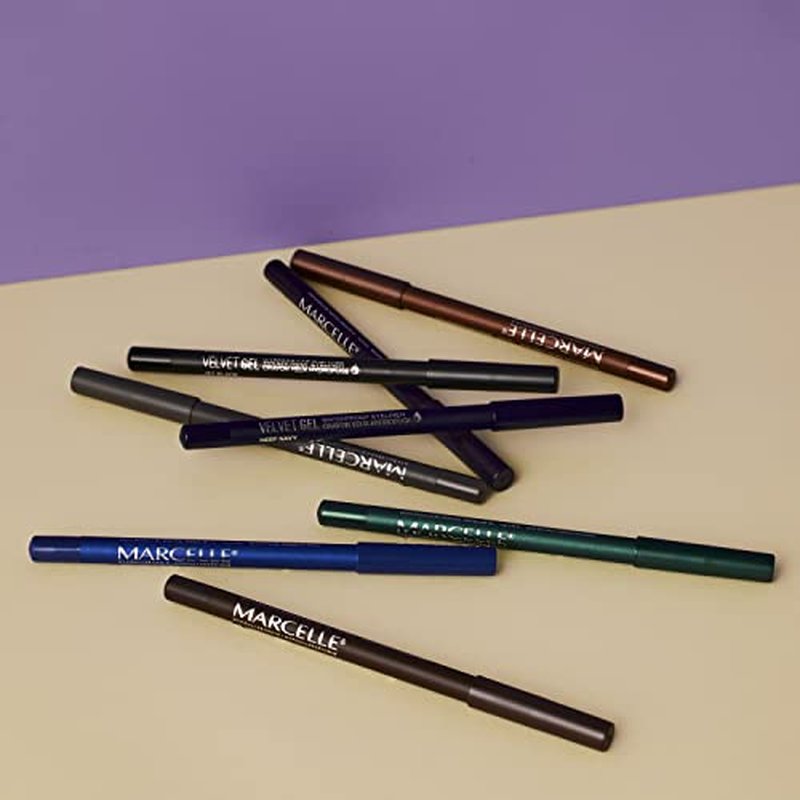 Marcelle Velvet Gel Waterproof Eyeliner, Jet Black, Gel-Based Eye Pencil, Long-Lasting, Smudge-Proof, Fragrance-Free, Hypoallergenic, Cruelty-Free, 0.04 Oz.