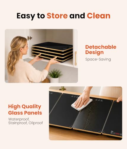 Electric Warming Tray 4-in-1 Modular Food Warmer 34x15 Inch Adjustable Temperature