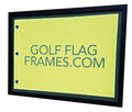 Golf Flag Display Frame 15.5x21.5 Black Wood Mount for 14x20 Flags