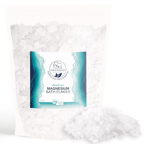 Natural Elephant Dead Sea Magnesium Bath Flakes 5 lb Bag | Pure Mineral Soak for Relaxation