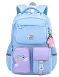 Unicorn Backpack for Kids - Cute Lightweight Laptop Bag, Blue Small