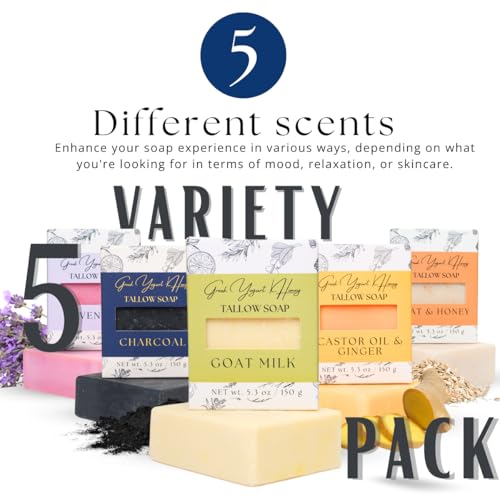 Greek Yogurt & Honey Handmade Natural Soap Bars - Moisturizing Face & Body Bar Set