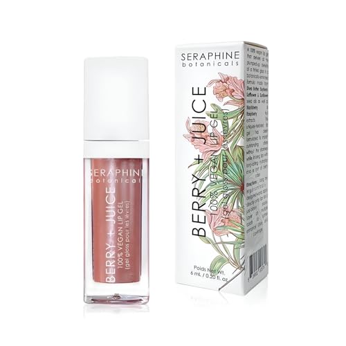 Vegan Lip Gloss - Berry + Juice Tinted Lip Gel with Shea & Fruit Extracts - Rose Currant