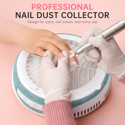 Nail Dust Collector Cordless Rechargeable with Blue Diamond Variation
