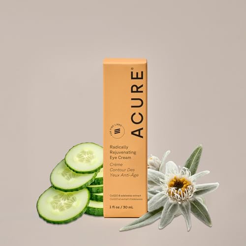 Acure Radically Rejuvenating Eye Cream 1 fl oz Pack of 2 - Anti-Aging Hydrating Treatment