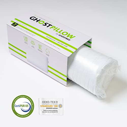 GhostBed Firm Cooling Memory Foam Pillow - Standard Size, Ventilated, Washable Cover - Ideal for All Sleepers - Variation 1