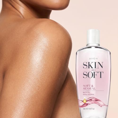 AVON Skin So Soft Moisturizing Bath Oil 16.9 oz - Silky Body Oil & Sensual Fragrance