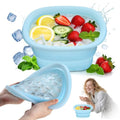 Face Ice Bath Bowl ? Collapsible Silicone Facial Ice Bowl with Built-in Ice Tray for Cold Plunge ? Portable Skincare Tool for Skin Tightening, Puffiness Relief, Travel & Home Use (black)