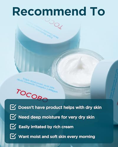 Multi Ceramide Moisturizer Cream - Hydrating Vegan Korean Skin Care for Sensitive Skin - 50ml / 1.7 Fl oz