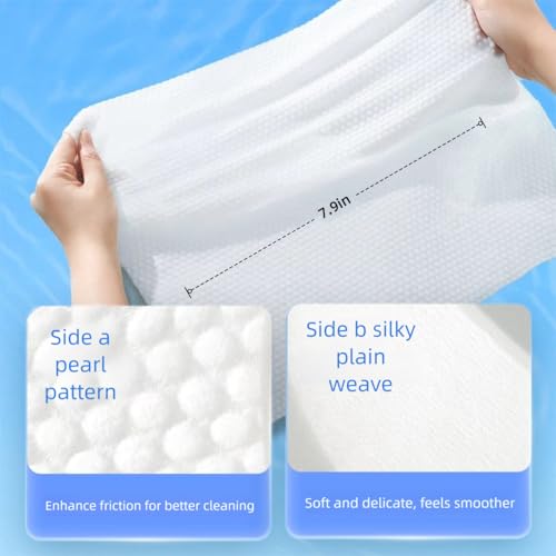 Disposable face towel,MIXUISEE thick and soft face towels,100% cotton facial towel,super thick 130%. Suitable for makeup removal and cleansing, and applicable to sensitive skin. (600 pieces)