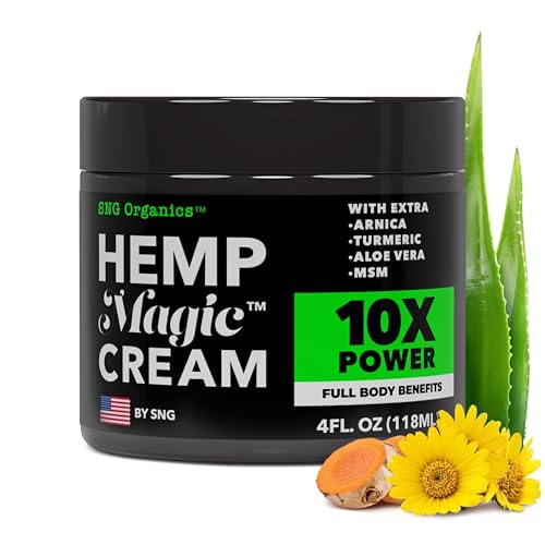 Menthol Hemp Oil Cooling Topical Cream with Turmeric & Arnica - 4oz