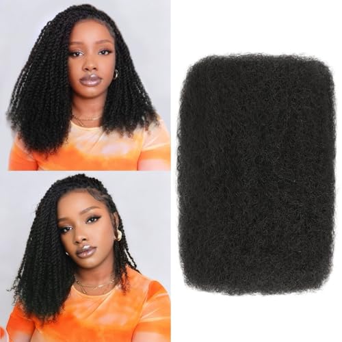 Natural Black Afro Kinky Curly Human Hair 16 Inch 50g Pack for Braiding & Dreadlocks - Variation of THIS listing