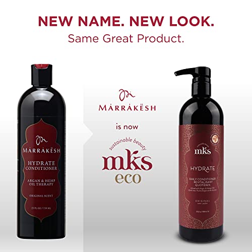 Earthly Body MKS Eco Hydrate Conditioner 25 Fl Oz - Nourishing Vegan Hair Moisturizer with Argan & Hemp Oil - Original Variant