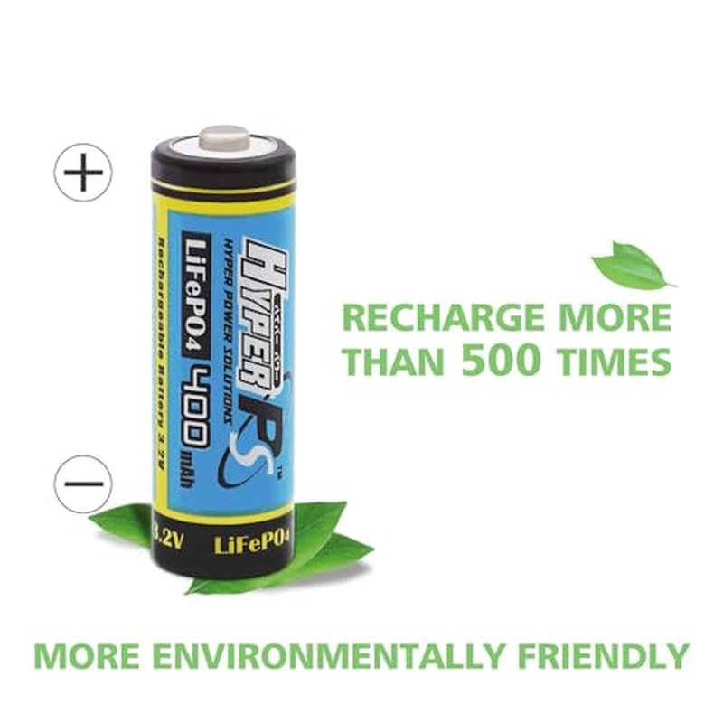 12 Pack 3.2V LiFePo4 14430 (14 x 43mm) 400mAh Rechargeable Battery for Solar Panel Light, Tooth Brush, Shaver, Flashlight